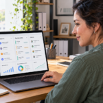 emprendedora usando un CRM